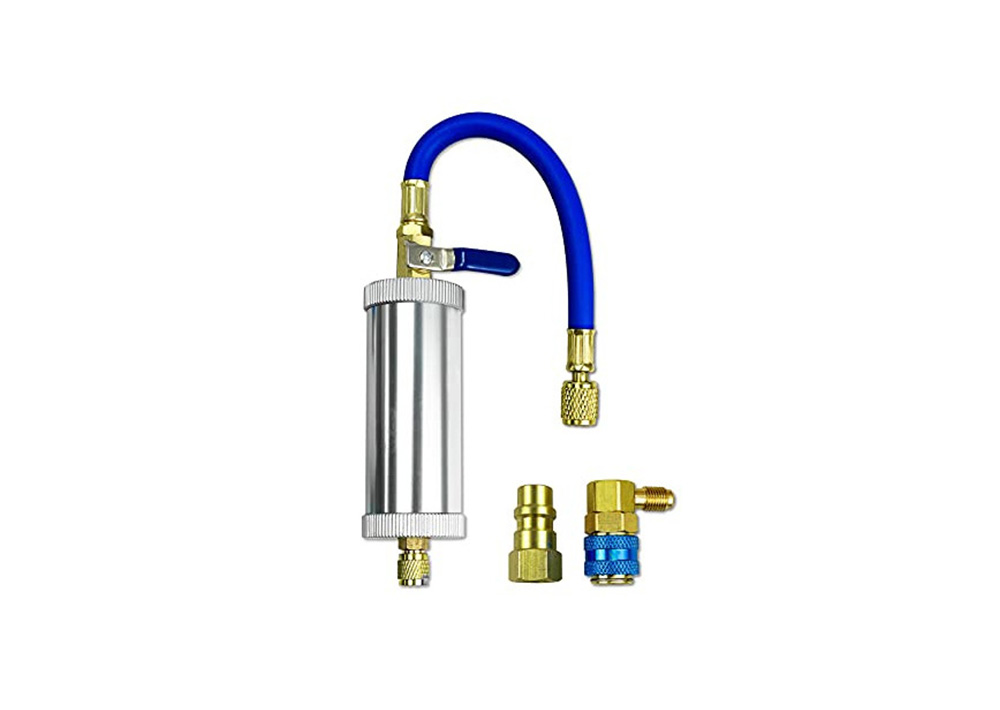 Air conditioning oil filler