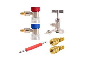 Refrigerant-charging-dual-gauge-valve
