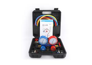 Refrigerant-charging-dual-gauge-valve
