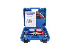 Refrigerant-charging-dual-gauge-valve