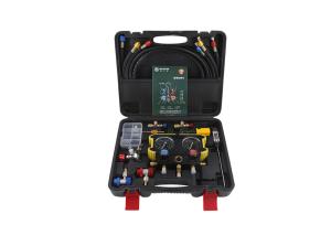 Refrigerant-charging-dual-gauge-valve