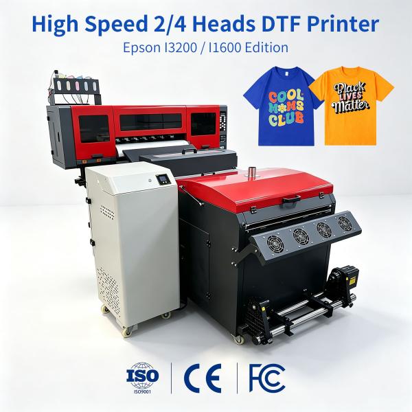 4-head DTF white ink heat transfer digital printer