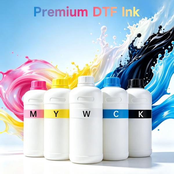 DTF Ink Universal 1000ml Red Yellow Blue  White Black Dtf Ink for Epson Inkjet Printer